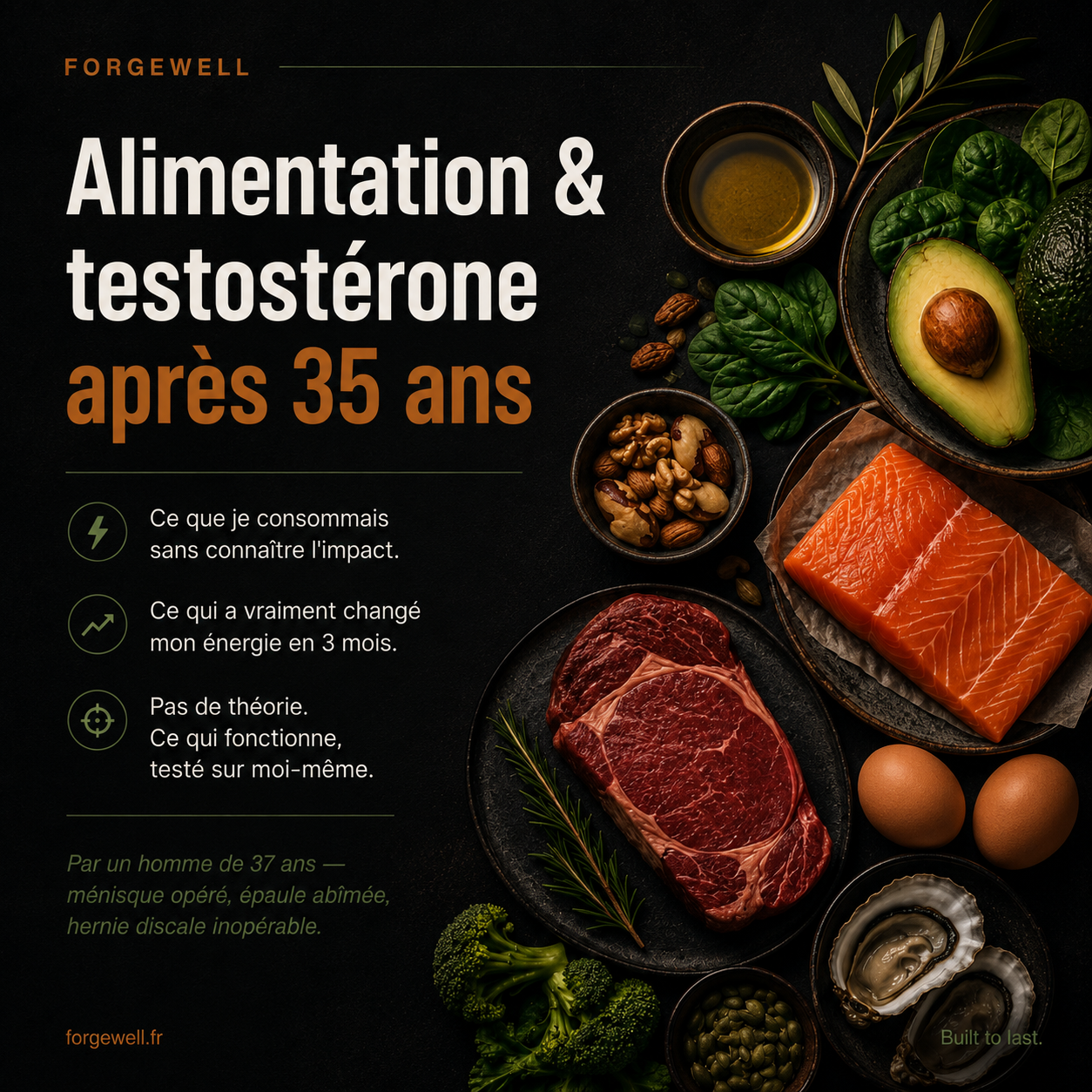 Alimentation & testostérone après 35 ans